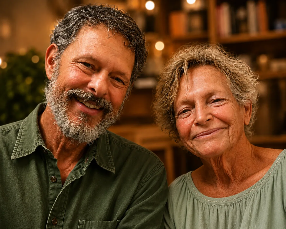 Flip and Rene sharing a warm candid moment